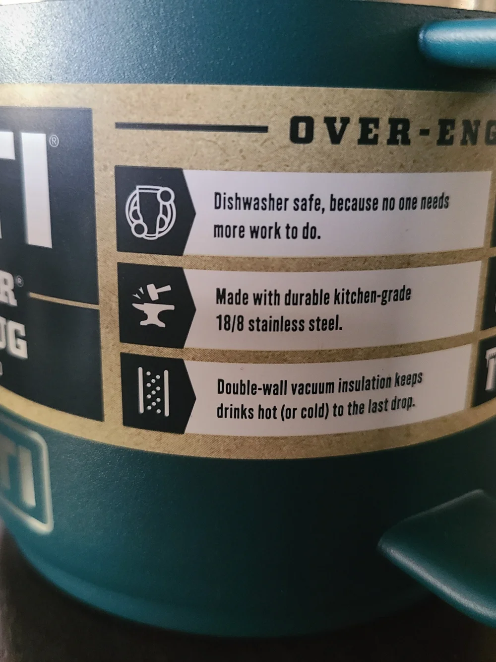 NWT YETI Rambler 14 oz Stackable Mug - Agave Teal - Picture 10 of 13